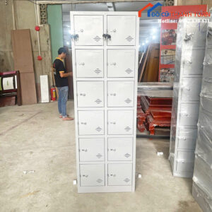 Tủ Locker Sắt Thiết Kế 12 Ngăn Riêng Biệt Mới 99%