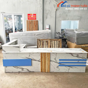 Quầy Lễ Tân Cũ 2M9x1M4 Thiết Kế Vân Mây Đẹp Mắt