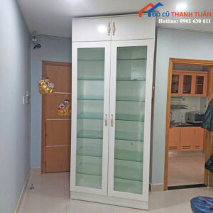 Tủ Trưng Bày Cũ 1M13x2M6 Thiết Kế Kính Trong Suốt