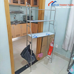 Kệ Inox Cũ 3 Tầng Thiết Kế Chân Cao Tiện Lợi