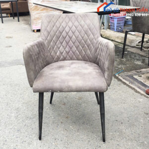 Ghế Ăn Cũ Màu Xám Chân Sắt Chắc Chắn Giá Tốt