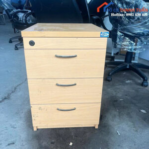 Tủ Hồ Sơ Cũ Màu Vân Gỗ Thiết Kế 3 Ngăn Tiện Lợi