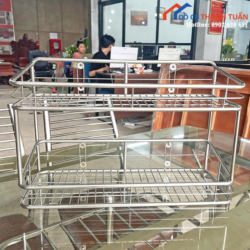 z7055587741938_d401145819246bb66397ff60b6b69163 Kệ Inox Cũ Thiết Kế 2 Tầng Treo Tường Nhà Bếp