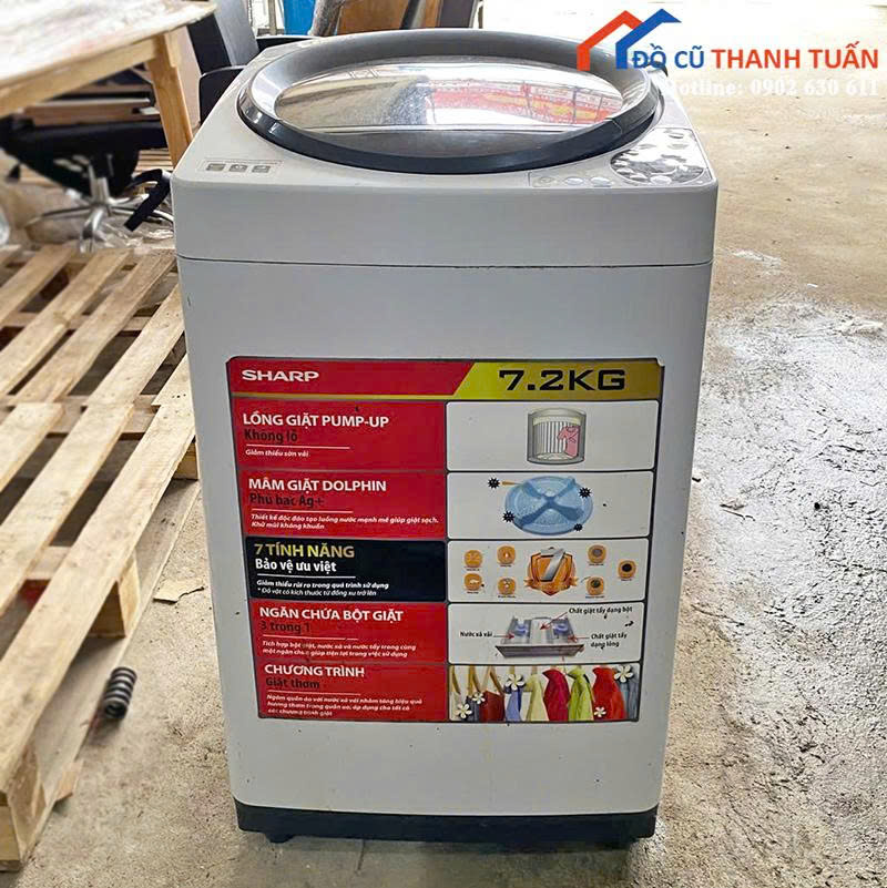 z7061869032303_1ac4e3f519c30e26fbb6406f13c8b4da Máy Giặt Sharp Cũ 7.2kg Thiết Kế Cửa Trên Tiện Lợi