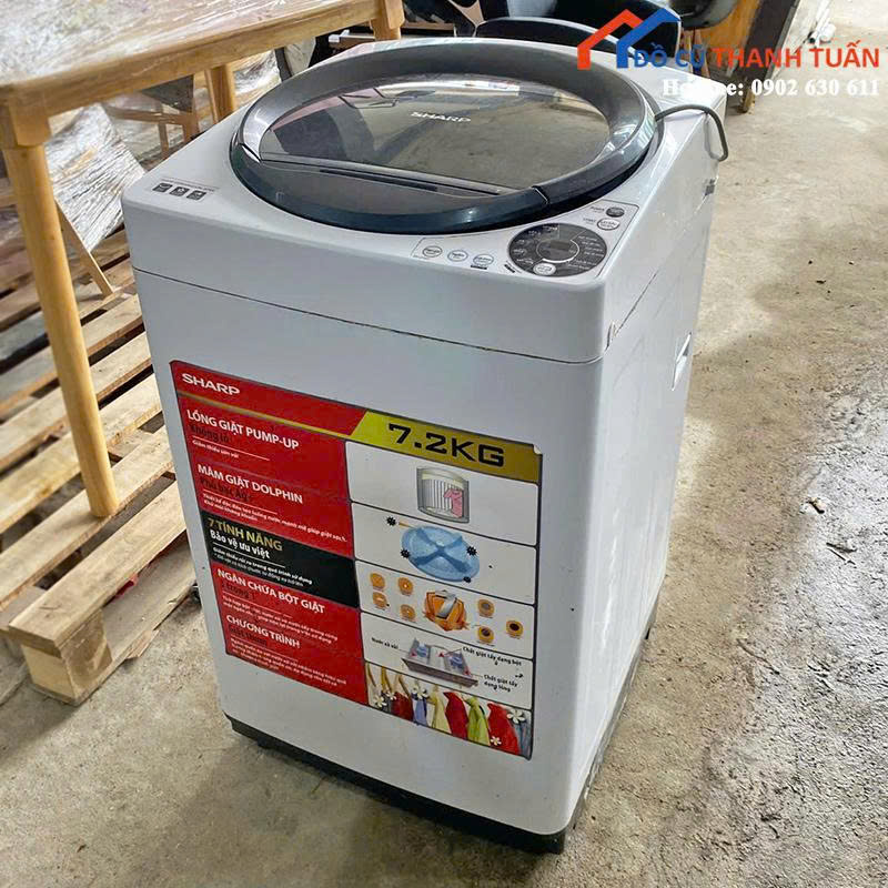 z7061869288795_eedf77f976554b938c0e295b63717857 Máy Giặt Sharp Cũ 7.2kg Thiết Kế Cửa Trên Tiện Lợi