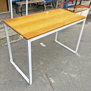 Bàn Làm Việc Cũ 1M2x60CM Chân Chữ U Màu Trắng