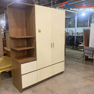 Tủ Quần Áo Cũ 1M7x2M2 Liền Kệ 2 Cánh Hiện Đại