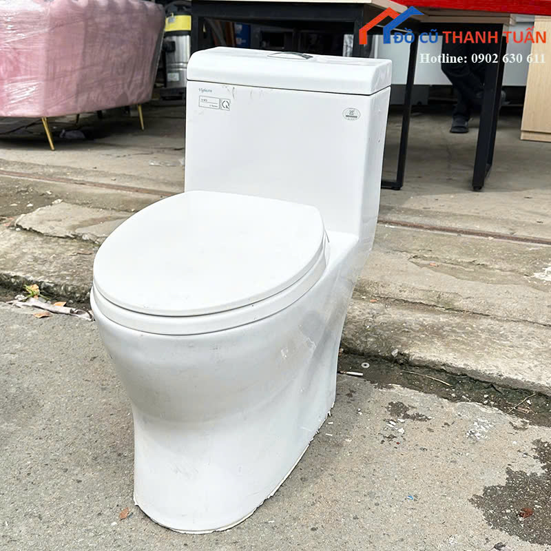 800k-1 Bồn Cầu Cũ Màu Trắng Sang Trọng Giá Tốt