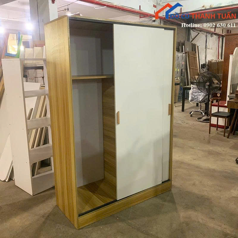 Tu-quan-ao-cua-lua-1m2x1m8-g2tr-1 Tủ Quần Áo Cũ 1m2x1M8 Thiết Kế 2 Cửa Lùa Tiện Lợi