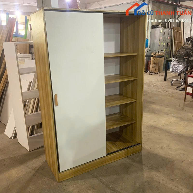 Tu-quan-ao-cua-lua-1m2x1m8-g2tr-3 Tủ Quần Áo Cũ 1m2x1M8 Thiết Kế 2 Cửa Lùa Tiện Lợi