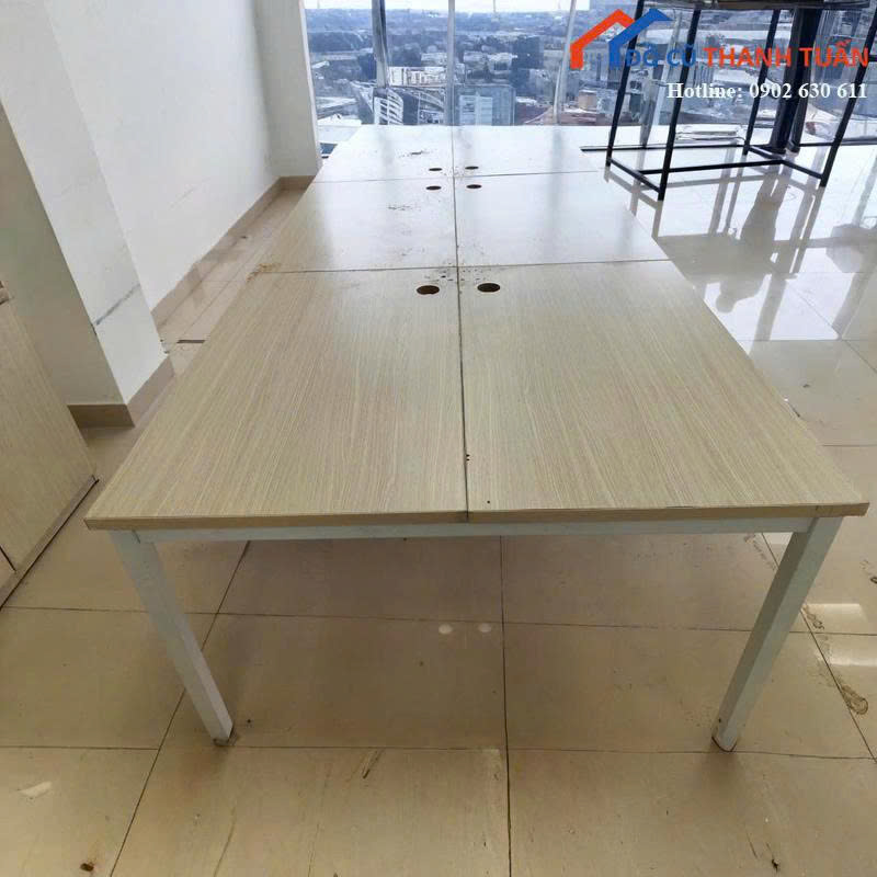 ban-hop-1m2x3mx75cm-gia-2tr5-2 Bàn Làm Việc Cũ 1M2x3M Thiết Kế 6 Chỗ Gỗ Màu Sáng