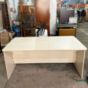 Bàn Làm Việc Cũ Vân Gỗ Sáng Không Hộc Tiện Lợi