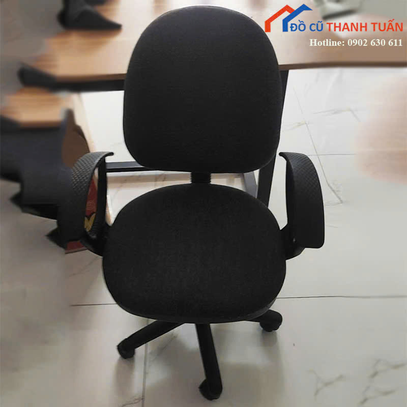 Ghế Xoay Văn Phòng Cũ Bọc Vải Có Tay Vịn