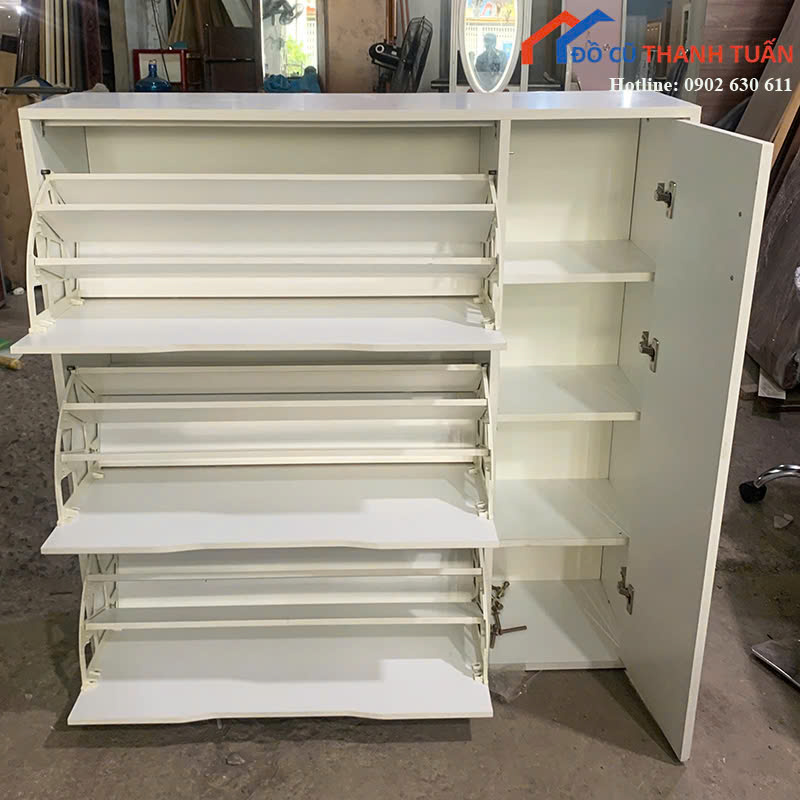 gia-1tr5-2 Tủ Đựng Giày Cũ Thiết Kế 3 Tầng Kèm Ngăn Đa Năng