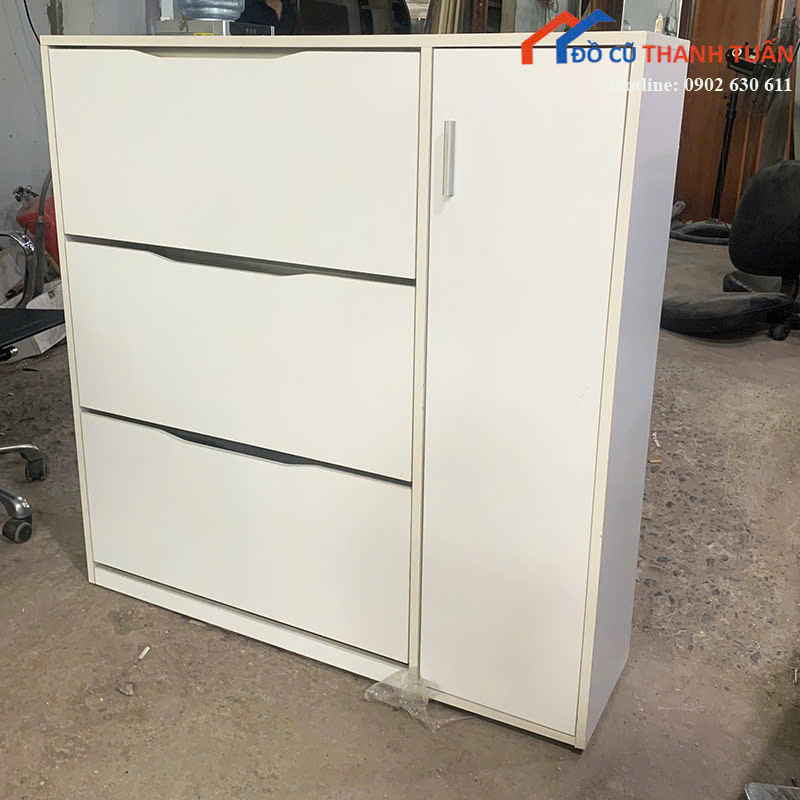 gia-1tr5-3 Tủ Đựng Giày Cũ Thiết Kế 3 Tầng Kèm Ngăn Đa Năng