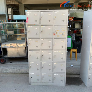 Tủ Locker Cũ Màu Xám 18 Ngăn Tiện Lợi Giá Tốt