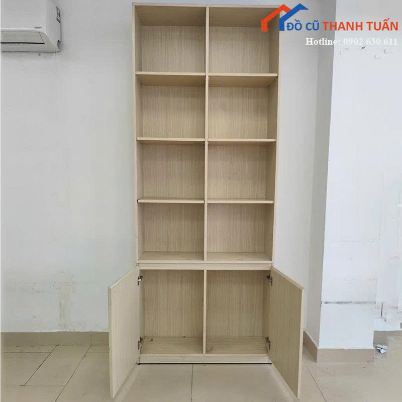 tu-trung-bay-95x2m4-g1tr52 Tủ Trưng Bày Cũ 2M4x95CM Chia 8 Ngăn Rộng Rãi