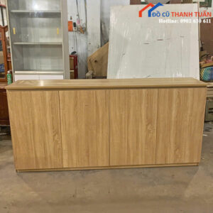 Tủ Hồ Sơ Cũ Màu Vân Gỗ Sáng Thiết Kế 4 Cánh