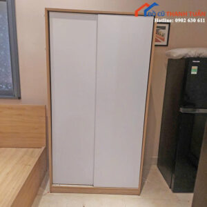 Tủ Quần Áo Cũ 1Mx1M9 Thiết Kế 2 Cánh Cửa Lùa