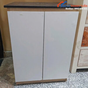 Tủ Hồ Sơ Cũ Màu Trắng Thiết Kế 2 Cánh Tiện Lợi