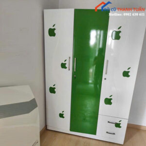 Tủ Quần Áo Cũ Màu Trắng Phối Xanh Đẹp Mắt Giá Tốt