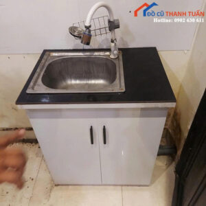 Tủ Bếp Cũ Thiết Kế 2 Cánh Kết Hợp Bồn Rửa Tiện Lợi
