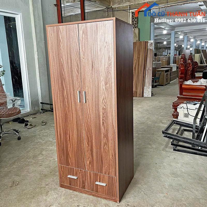z7075936164699_b7129044f1e5909049b453d25aff2851 Tủ Quần Áo 1M7x70CM Màu Nâu Vân Gỗ 2 Cánh Mới 99%