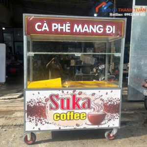 Quầy Bán Hàng Cũ Màu Vàng Nhiều Ngăn Tiện Lợi