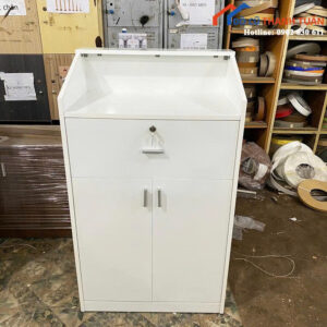 Quầy Lễ Tân Mini Màu Trắng 2 Cánh Tiện Dụng Mới 99%