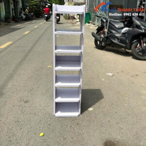 Kệ Giày Gỗ Cũ Màu Trắng Thiết Kế Nhiều Tầng Tiện Lợi