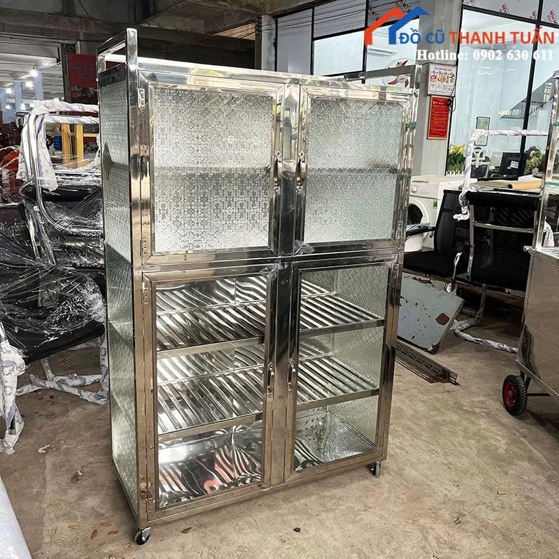 z7097985447423_640b1653f5226b5aa20f860d930b7bad Tủ Chén Inox Có Bánh Tiện Lợi Mới 99% (Nhiều Mẫu)