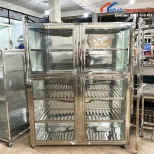 Tủ Chén Inox Có Bánh Tiện Lợi Mới 99% (Nhiều Mẫu)