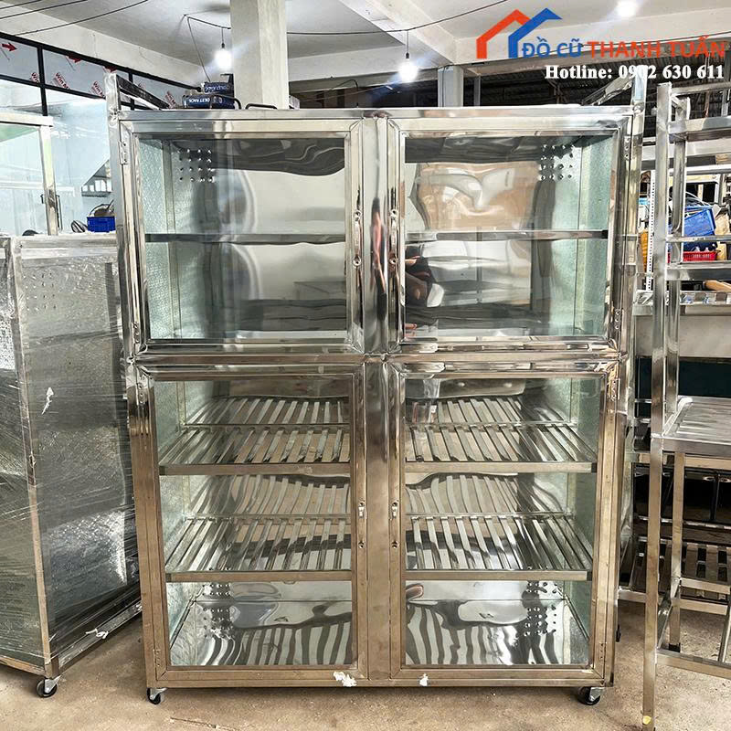 z7097985563695_d7b7cb69e54e4258236505d17f3874b6 Tủ Chén Inox Có Bánh Tiện Lợi Mới 99% (Nhiều Mẫu)