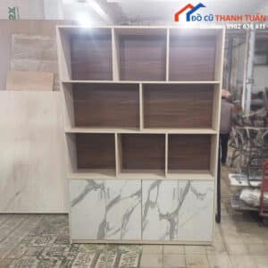 Tủ Trưng Bày Cũ 1M4x2M Thiết Kế Vân Mây Đẹp Mắt