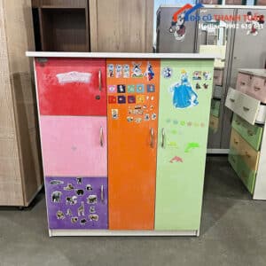 Tủ Quần Áo Cũ Cho Bé Nhiều Ngăn Màu Sắc Dễ Thương