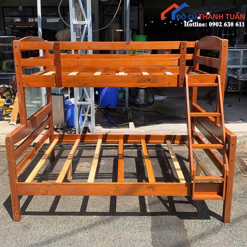 z7118247885563_45a90776d257e175d7fbb3f010fe520b Giường Gỗ Cũ 2M Thiết Kế 2 Tầng Màu Nâu Hiện Đại