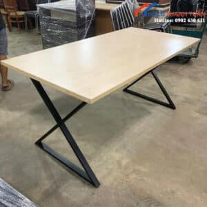 Bàn Làm Việc Cũ 1M6x80CM Chân Chữ X Độc Đáo