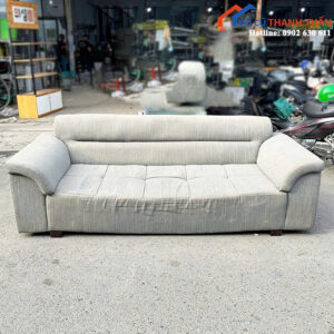 Sofa Băng Dài Cũ Bọc Đệm Màu Xám Mềm Mại Giá Tốt