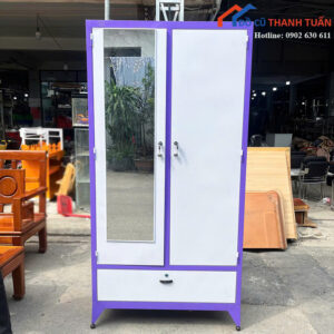 Tủ Quần Áo Cũ 1M8x90CM Thiết Kế 2 Cánh Có Gương
