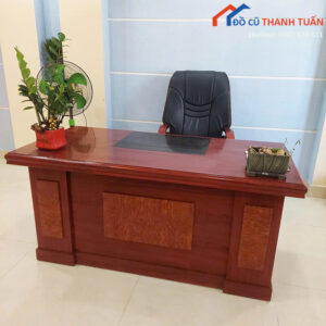 Bàn Giám Đốc Cũ 1M6x80CM Gỗ Cao Cấp Không Hộc