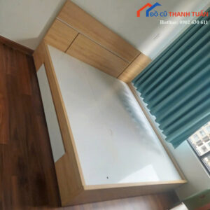 Giường Ngủ Cũ 1M8x2M Màu Sáng Hiện Đại Có Ngăn Kéo