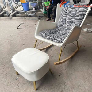 Ghế Thư Giãn Cũ Bập Bênh Có Đôn Gác Chân Tiện Lợi