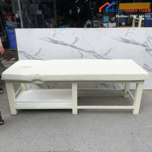 Giường Massage Cũ 2Mx70CM Màu Trắng Có Kệ Dưới
