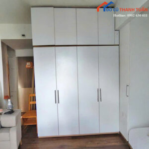 Tủ Quần Áo Cũ 2M9x1M9 Thiết Kế 6 Cánh Kèm Hộc Phụ