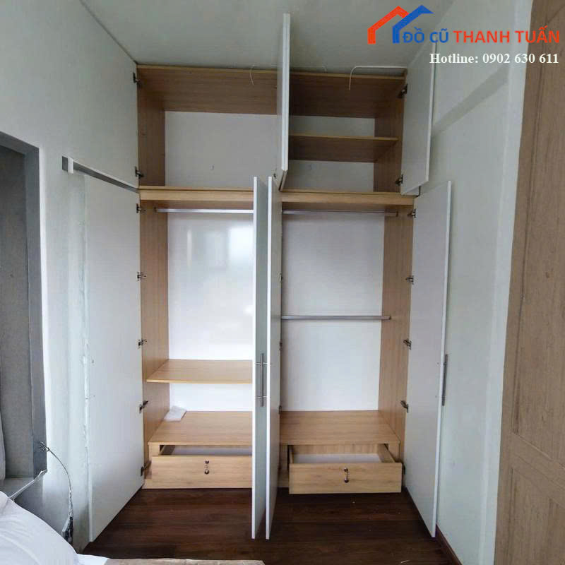 z7173337790782_3d1f2de6fa596575fb3579579ae0a8e7 Tủ Quần Áo Cũ 2M9x1M9 Thiết Kế 6 Cánh Kèm Hộc Phụ