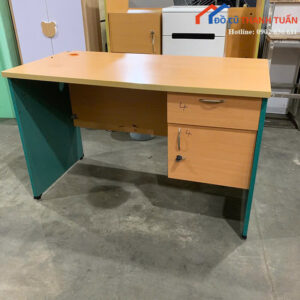Bàn Làm Việc Cũ 1M2x60CM Vân Gỗ Phối Xanh Hiện Đại
