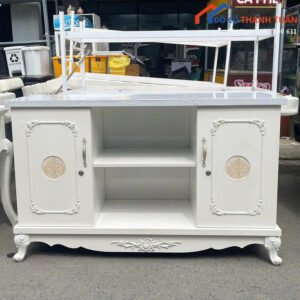 Kệ Tivi Cũ 1M3x80CM Màu Trắng Thiết Kế Sang Trọng