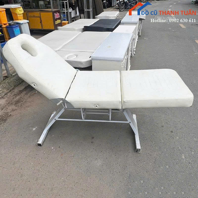 1m73-x-60cm-x-cao-65cm-G1tr Giường Massage Cũ Gấp Gọn 1M73x60CM Màu Trắng
