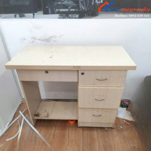 Bàn Làm Việc Gỗ Cũ Vân Gỗ 1Mx50CM Có 3 Hộc Kéo