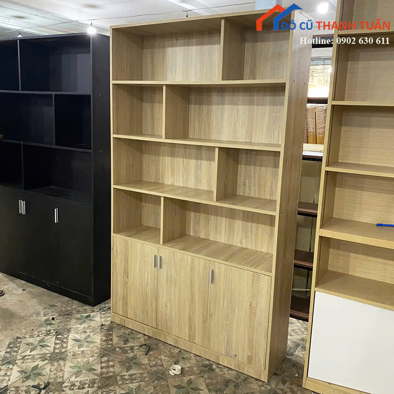 MOI-1m2x-2m-x-30-G2tr4-3 Tủ Trưng Bày 1M2x2M Vân Gỗ Thiết Kế 4 Tầng Mới 99%